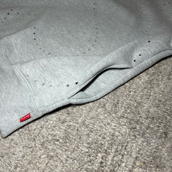 Supreme Laser Cut S Logo Hooded Sweatshirt 'Heather Grey' - Picture 4 of 8